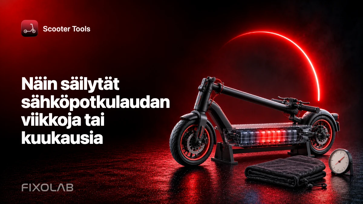 Näin säilytät sähköpotkulaudan viikkoja tai kuukausia Näin säilytät sähköpotkulaudan viikkoja tai kuukausia