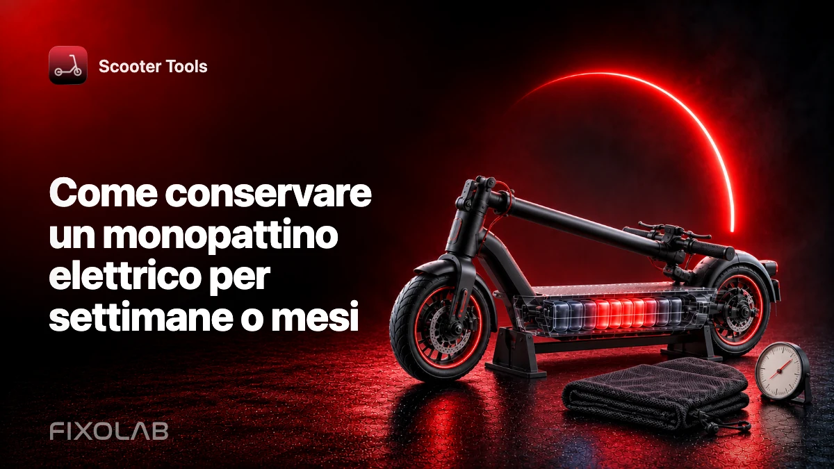 Come conservare un monopattino elettrico per settimane o mesi