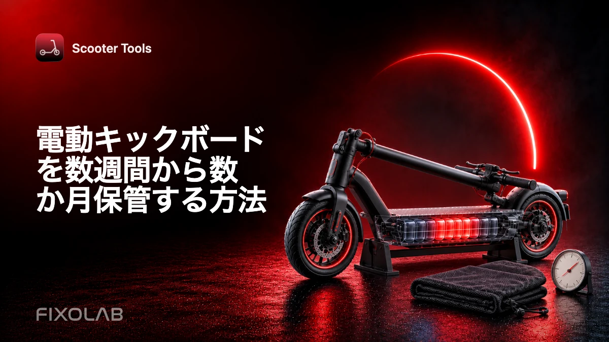 電動キックボードを数週間から数か月保管する方法
