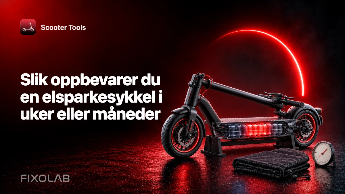 Slik oppbevarer du en elsparkesykkel i uker eller måneder