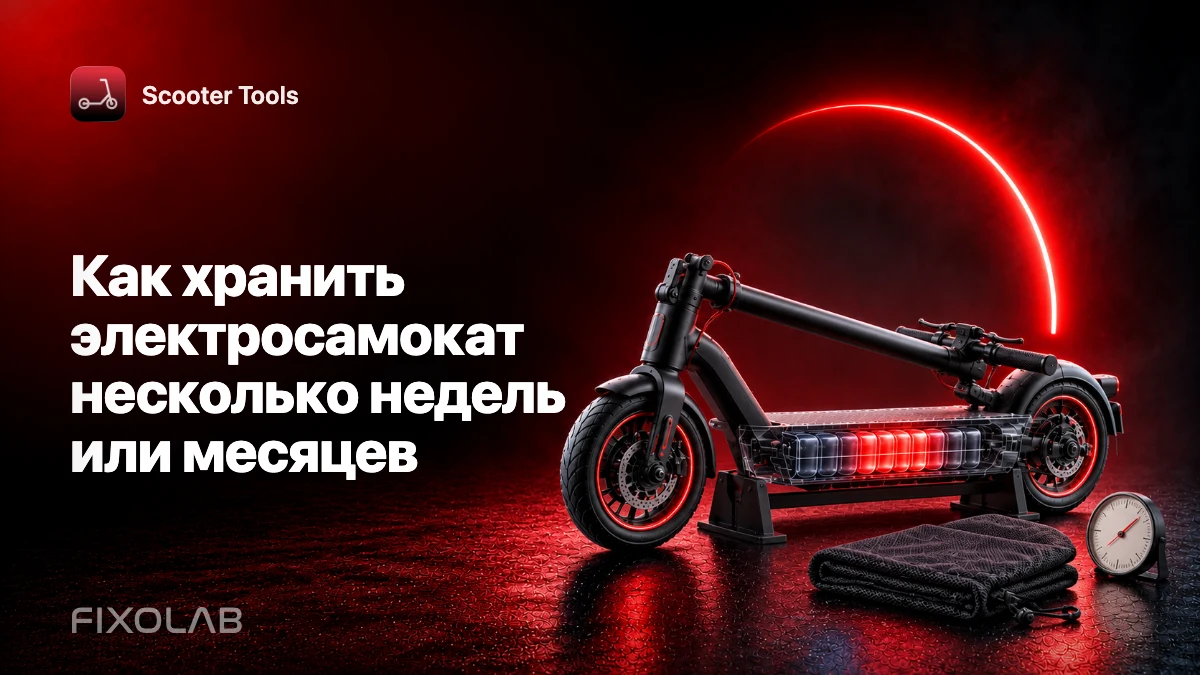 Как хранить электросамокат несколько недель или месяцев