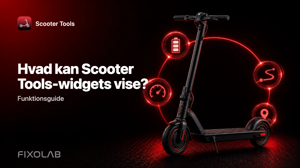 Widgets til hjemme- og låseskærm: din scooters data på et øjeblik