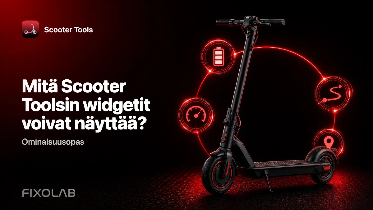 Koti- ja lukitusnäytön widgetit: potkulautasi tiedot yhdellä silmäyksellä