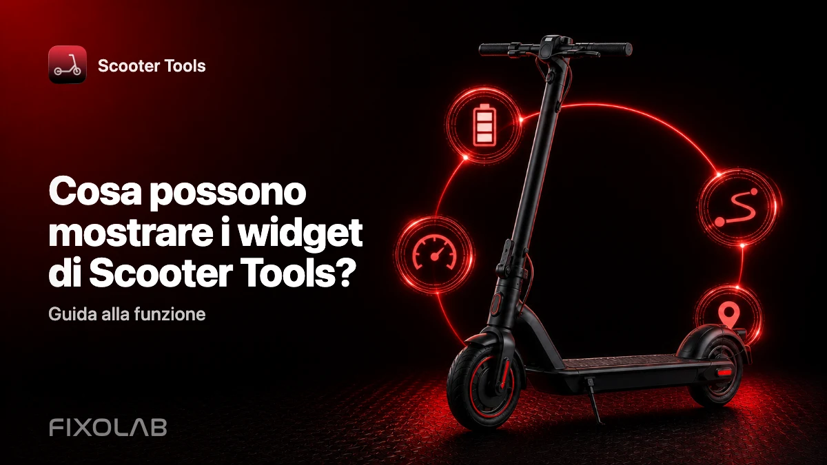 Widget della schermata Home e di blocco: le statistiche del tuo monopattino a colpo d'occhio