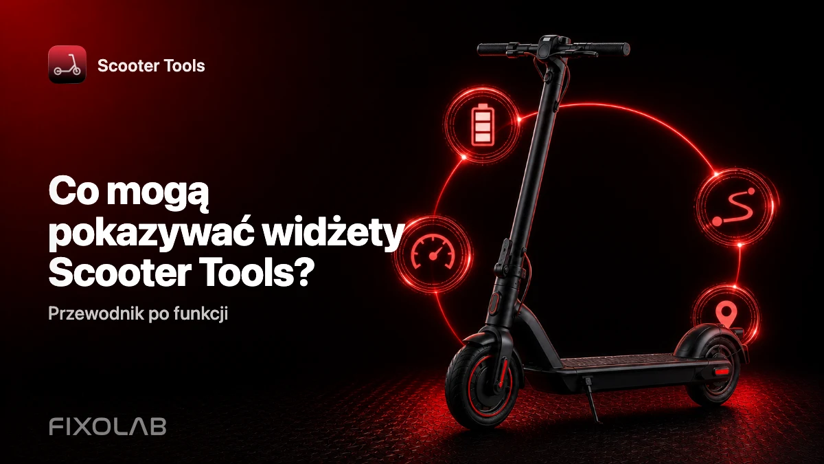 Widżety ekranu głównego i blokady: statystyki hulajnogi na pierwszy rzut oka