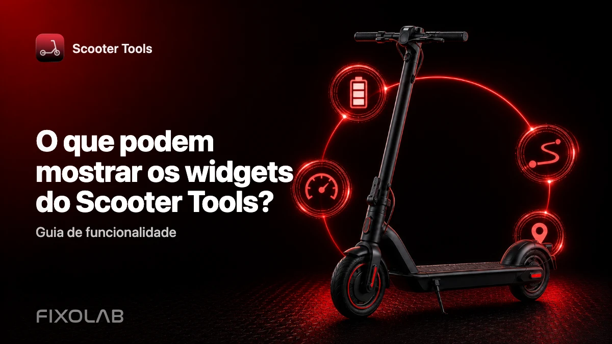 Widgets do ecrã principal e de bloqueio: as estatísticas da sua trotinete rapidamente