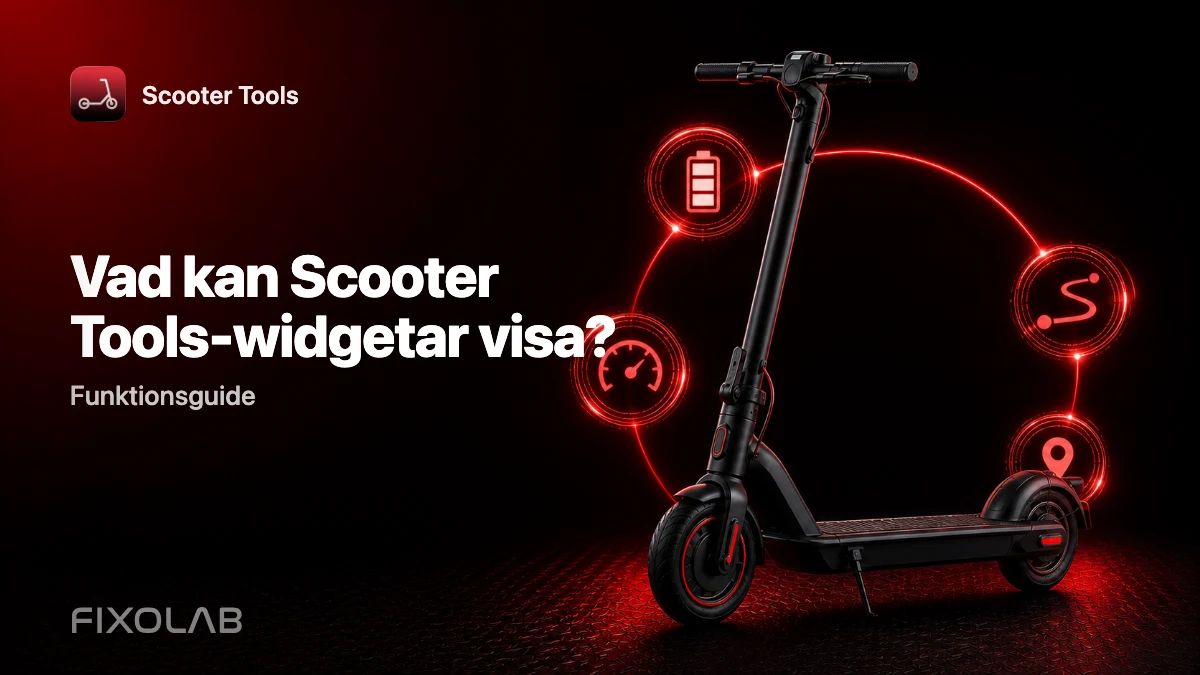 Widgetar för hem- och låsskärm: din elscooters data på ett ögonblick