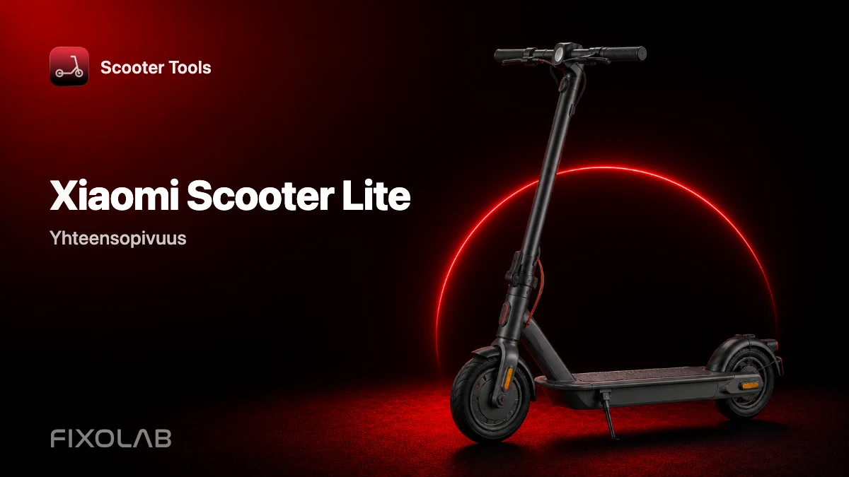 Xiaomi Mi Electric Scooter Lite (Saksan versio): yhteensopivuus Scooter Toolsin kanssa Xiaomi Mi Electric Scooter Lite (Saksan versio): yhteensopivuus Scooter Toolsin kanssa