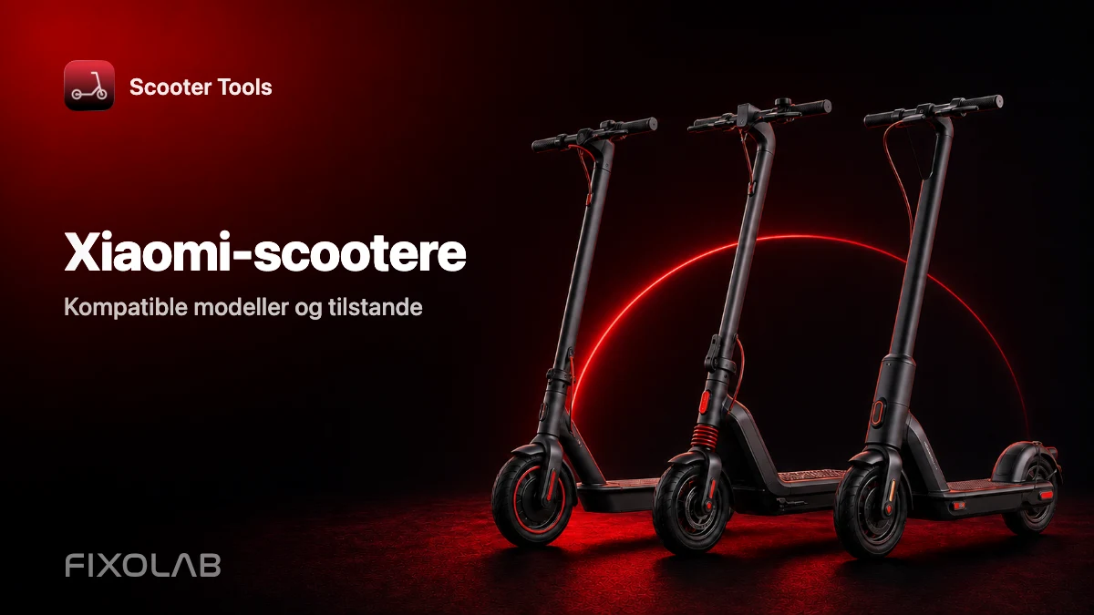 Xiaomi-scootere kompatible med Scooter Tools: modeller og tilstande Xiaomi-scootere kompatible med Scooter Tools: modeller og tilstande