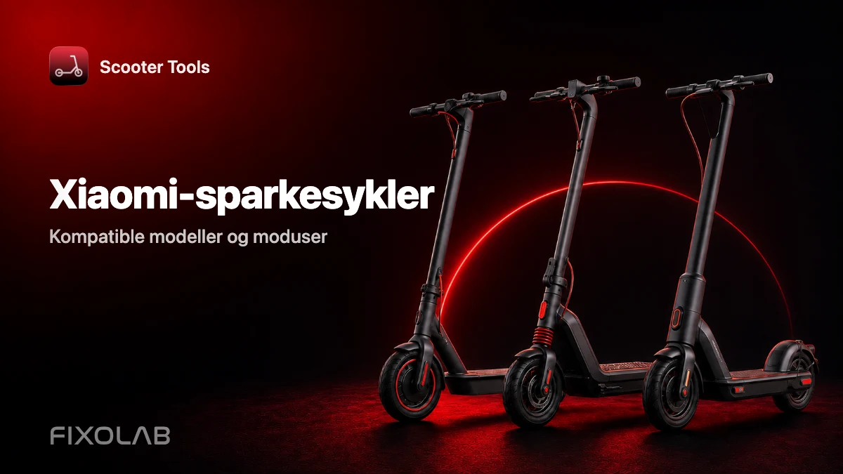 Xiaomi-sparkesykler kompatible med Scooter Tools: modeller og moduser