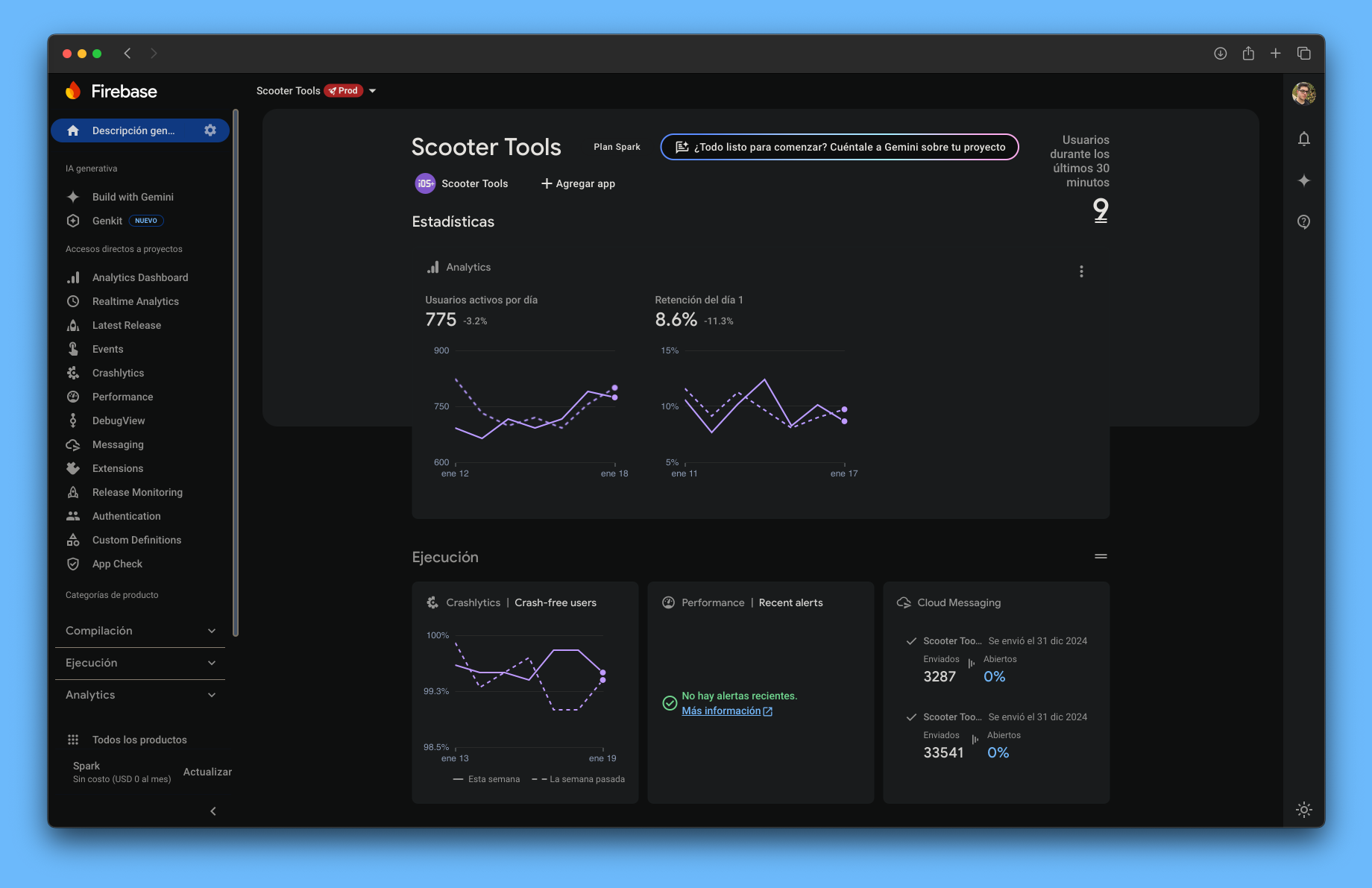 Firebase Analytics - Real-time user behavior and app performance data